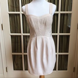 ASOS Beige Cocktail Dress w/ Corset Detail